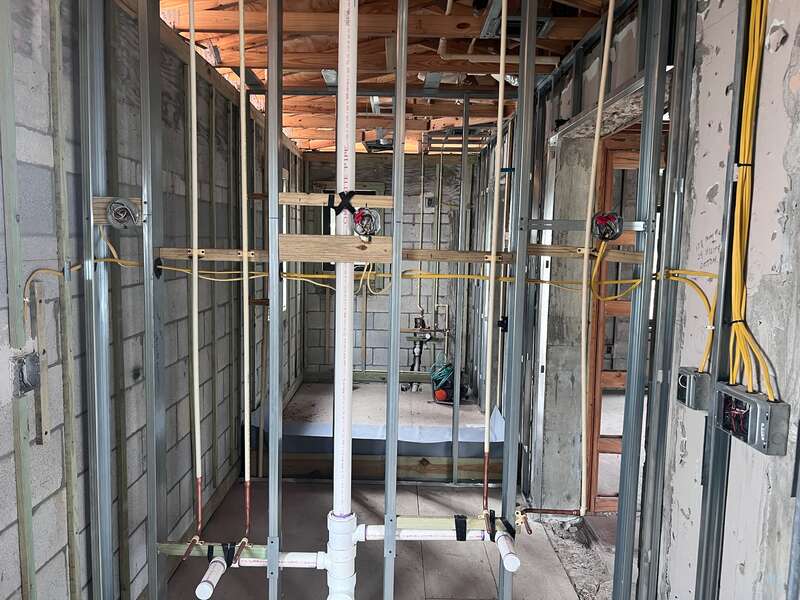 Metal framing for interior partitions