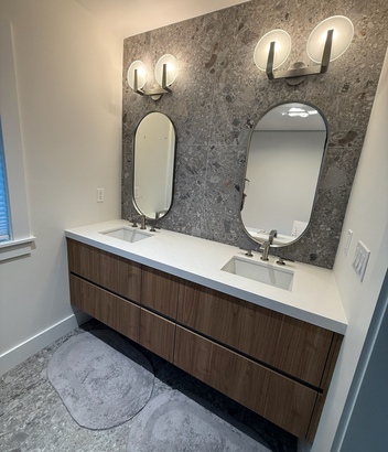 Modern double floating vanity