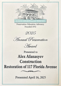 Dade Heritage Trust Annual Preservation Award 2025